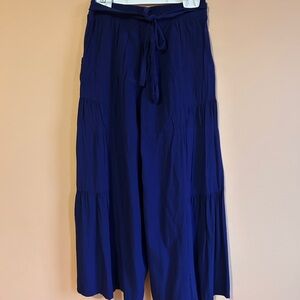 Navy Blue Wide-Leg Pants
